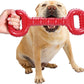 Feeko Dog Toys for Aggressive Chewers Large Breed, 15 inch Interactive Long Lasting Dogs Toy with Convex Design Natural Rubber Tug-of-war Toy for Medium Large Tooth Clean(Red)