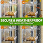 Window Bird Feeder with Non-Marking Self-Adhesive Hooks, Clear and Transparent, Outdoor Wild Bird Watching Gift, Garden Decor (Standard)