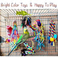 Bird Toys for Parakeet，ESRISE Parrot Conure Chewing Shredding Foraging Toys with Rope Perch, Bird Cage Accessories for Cockatiel Budgies Lovebird