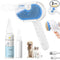 Pet Steam Brush for Dog & Cat - 3-in-1 Steam Grooming Brush for Shedding & Hair Removal - Self Cleaning Spray Comb with Mist for Long Haired Pets - Includes 1*Waterless Shampoo, Blue.