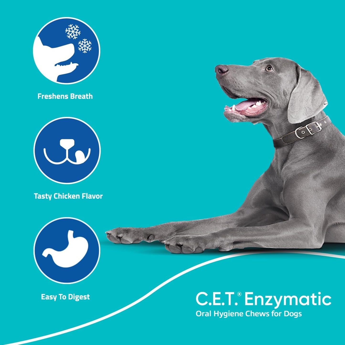 C.E.T. Oral Hygiene Chews for Dogs (Large / 30 count)