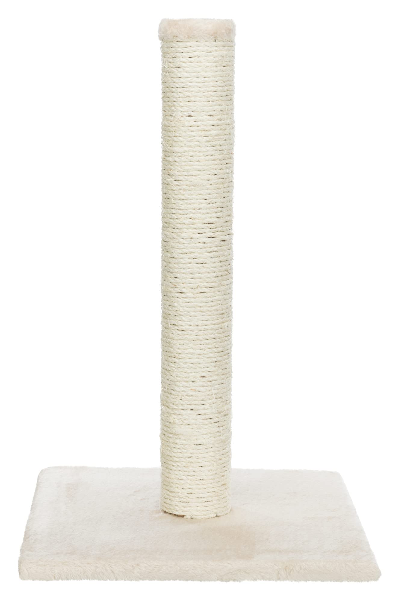 Trixie Parla Cat Scratching Post 24.4 Inch - Cat Scratcher with Soft Fabric Covering Base and Durable Sisal Rope - in Beige