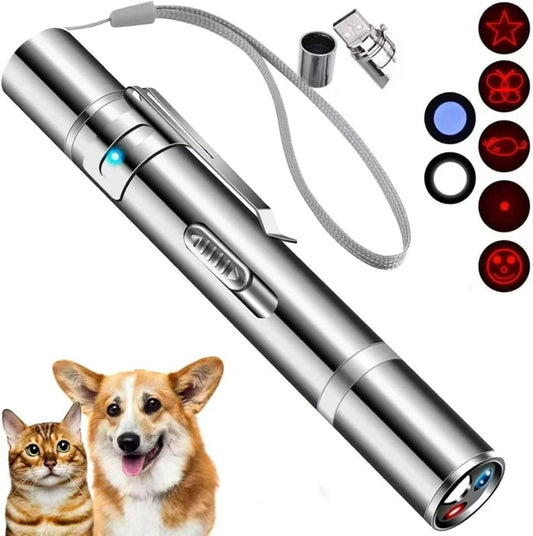 Laser Pointer, Bird Toys for Indoor Birds, Bird Laser Toy, Red Dot LED Light Pointer Interactive Toys for Indoor Birds, USB Charging, 5 Switchable Patterns