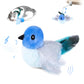 Migipaws Interactive Flapping Bird Cat Toys with Rod, clamp, Elastic String and Catnip, Automatic Chirping Toys for Indoor Cats to Chase, Hanging Feathers for Kitten to Self Play,Rechargeable(Blue)