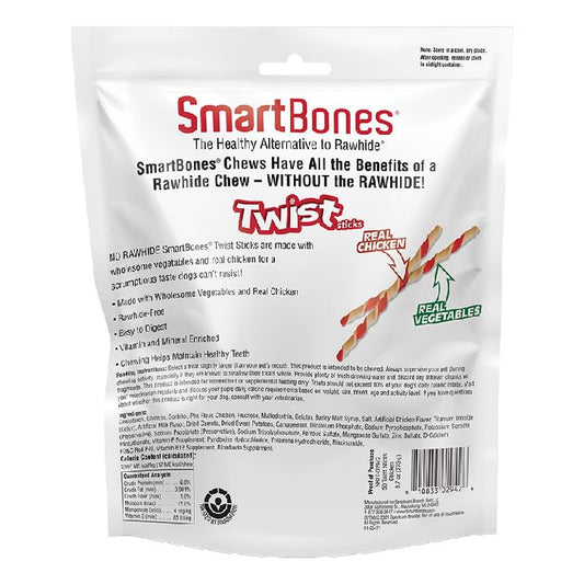 SmartBones Smart Twist Sticks, Rawhide Free Dog Chew Sticks, Made With Real Chicken, 50 Sticks , 9.7 Ounce (Pack of 1)