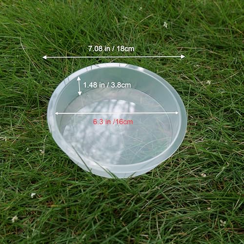 2pcs Plastic Round Bird Feeders Bowls, Wild Birds Seed Feeder Tray Bird Bath Water Bowls Accessories for Feeding Station Tray Perfect for attracting Birds