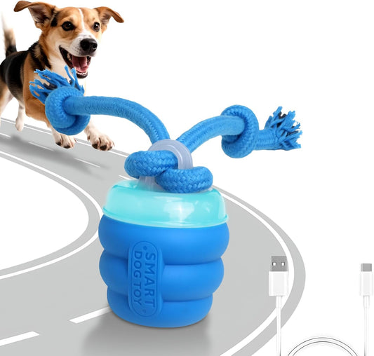 BENTOPAL Interactive Dog Toys Touch Activated Bouncing & Jumping Dog Ball with Rope, Squeaky Doggie Toys to Keep Them Busy