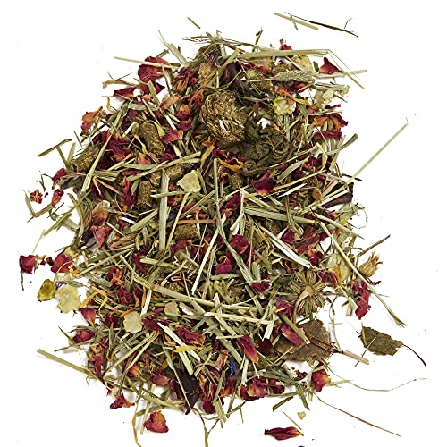 Tropical Carnival Natural Behaviors Grain-Free Guinea Pig Food – 4 Pounds, High-Fiber Timothy Hay Blend with Flowers & Leaves, Supports Natural Foraging, Chewing, and Digestive Health, Added Vitamin C