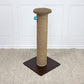 Kitty City Tall Sisal Cat Scratching Post, 32” Durable Scratcher with Sturdy Base & Hanging Jingle Toy, Easy Assembly, Furniture Protection for Indoor Cats - Brown