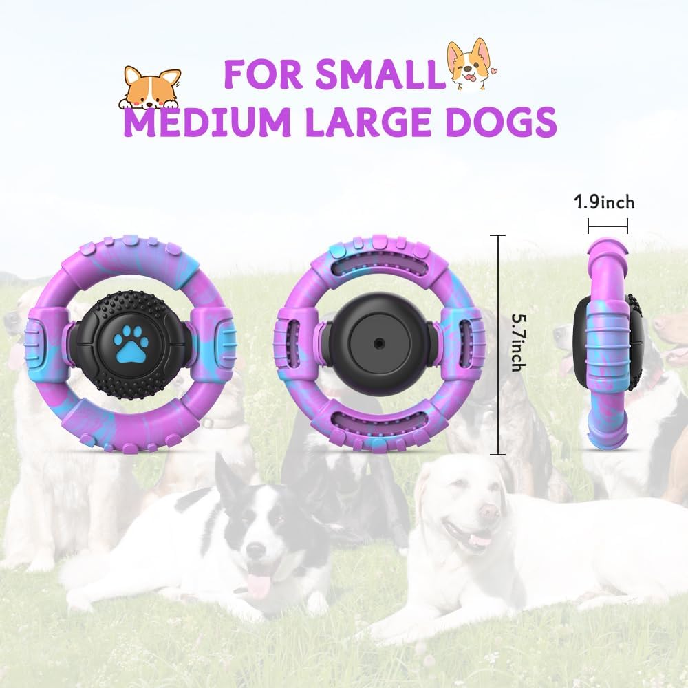 VRTOP Dog Toys for Aggressive Chewers Large Medium Small Breed Indestructible Durable Tough Dog Chew Toys to Keep Them Busy Nylon Rubber Interactive Dog Toys