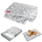 Waterproof Dog Bed Covers Replacement Washable Pet Hair Easy to Remove, Noiseless Quilted Puppy Pet Bed Cover Lovely Grey Star Print 27x36 Inches, for Dog/Cat, Cover Only