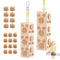2 Pcs Wooden Bird Chew Toys - 7.9 Inch Hanging Parrot Toys, with 92 Detachable Corks, Relieve Boredom & Anxiety, Foraging Toys, for Parakeet, Cockatiel, Conure, Budgie, Lovebird