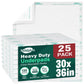 Heavy Duty Underpads 30"X36", 25 Count, Ultra Absorbent Chucks 130 Grams Tear-Resistant Disposable Bed Pads with Strength Cloth Backing Incontinence Pads for Adults, Kids or Pets