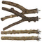 Bird Perch 4 PCS Natural Wood Stand Parakeet Toys Bird Cage Accessories for Parrots Conure Supplies Budgie Platform
