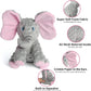 DODODOLA Dog Toys Puppy Toys Cute Squeaky Elephant Dog Toy with Crinkle Paper Stuffed Plush Animal to Keep Them Busy for Small Medium Large Dogs