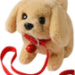 KSABVAIA Plush Golden Retriever Toy Puppy Electronic Interactive Dog - Walking, Barking, Tail Wagging, Stretching Companion Animal for Kids Toddlers