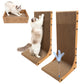 Cat Scratching Post, 3-in1 Scratching Board for Indoor Cats, 2PK 22in L-Shaped Cat Scratcher with 1PK Cardboard Box Scratch Pad, Cats Scratch Furniture Protector with Feathered Toy