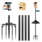 Smart Bird Feeder Pole Stand with Proof Squirrel Baffle - Dia 1 Inch Bird House Pole 79", Feeding Station for Outdoors Heavy Duty, Compatible Post Mount