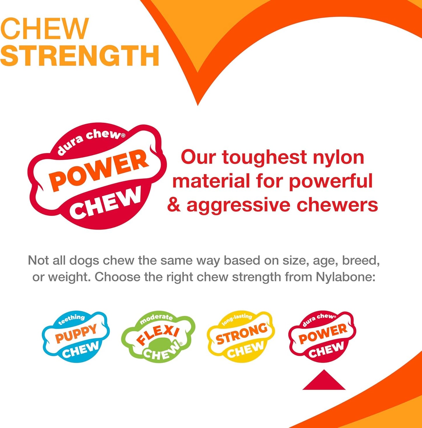 Nylabone Groove Bone Power Chew Toy for Dogs, Dental Dog Toys for Aggressive Chewers, Dog Chew Bone, Long Lasting Flavor Medley Flavor, For Medium Dogs - Up to 35 lbs, 1 Count