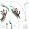 Interactive Cat Toys for Indoor Cats: Upgraded 360° Automatic Spin Flying Bird Feather Wand with Silicone Protected Rod Safe Play, Strong 8cm Suction Cup, USB-Rechargeable for Bored Kittens and Adult