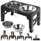 Jovrun Elevated Dog Bowls for Small Medium Large Size Dogs, Non-Slip Dog Feeder with 2 Food Water Bowls, 2-5 Heights Adjustable Raised Bowls Stand