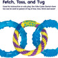 Petstages Dental Links Dog Chew Toy – Puppies & Adults, Strong Chewers, Multiple Textures & Rope, 8.5" x 4" x 1"