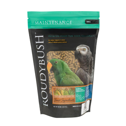 RoudyBush Daily Maintenance Food for Birds - Scientifically Formulated Bird Feed - Bird Food Pellets w/Corn, Wheat, Soy & More - Nutritious & Healthy Feed for Birds (Small, 22oz)
