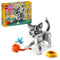 LEGO Creator 3 in 1 Playful Cat Toy - Building Toy with 3 Building Options, Cat, Dog, or Pigeon - Birthday Gift for Kids - Animal Figures for Kids, Girls and Boys, Ages 8+ - 31163