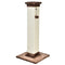 Basics Sturdy Cat Scratching Post for Indoor Cats & Kittens, Classic Single Post with Sisal Rope, Jute Fiber, Wood Base, Large (35.4"H), Brown