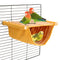 BWOGUE Winter Warm Bird Nest Bed Hanging Hammock Snuggle Hut Parrot House Tent Toy Bird Cage Perch for Parakeet Budgies Cockatiels Lovebird Cockatoo Finch Hamster Chinchilla Guinea Pig(Medium, Yellow)