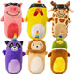 Jalousie 5 Pack Tough Plush Animal Dog Toys Assortment Value Bundle Dog Squeaky Toys Assortment Puppy Pet Mutt Dogs Toy Squeak Toy for Snall Medium Large Breeds (6 Pack Surprise Mix)