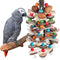 BBjinronjy Large Parrot Toys Bird Chewing Toys-Natural Nuts Corn Loofah Wooden Bird Cage Toy for African Grey,Macaws,Conure,Cokatoos,Cockatiel, Parrots and Other Medium and Small Birds