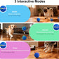 Interactive Dog Toys Dog Ball, Durable E-TPU Material,3 Play Modes with Colorful Lights, Automatic Moving, Bouncing and Rotating for Medium and Large Dogs Indoor & Outdoor (Blue)