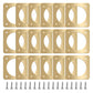 Hotop 18 Pcs 1 1/2'' Opening Metal Bird House Guard Portal Bird House Hole Protector with Copper Open Protector Guards for Eastern Bluebird Rooms Sparrow Houses(Opening)