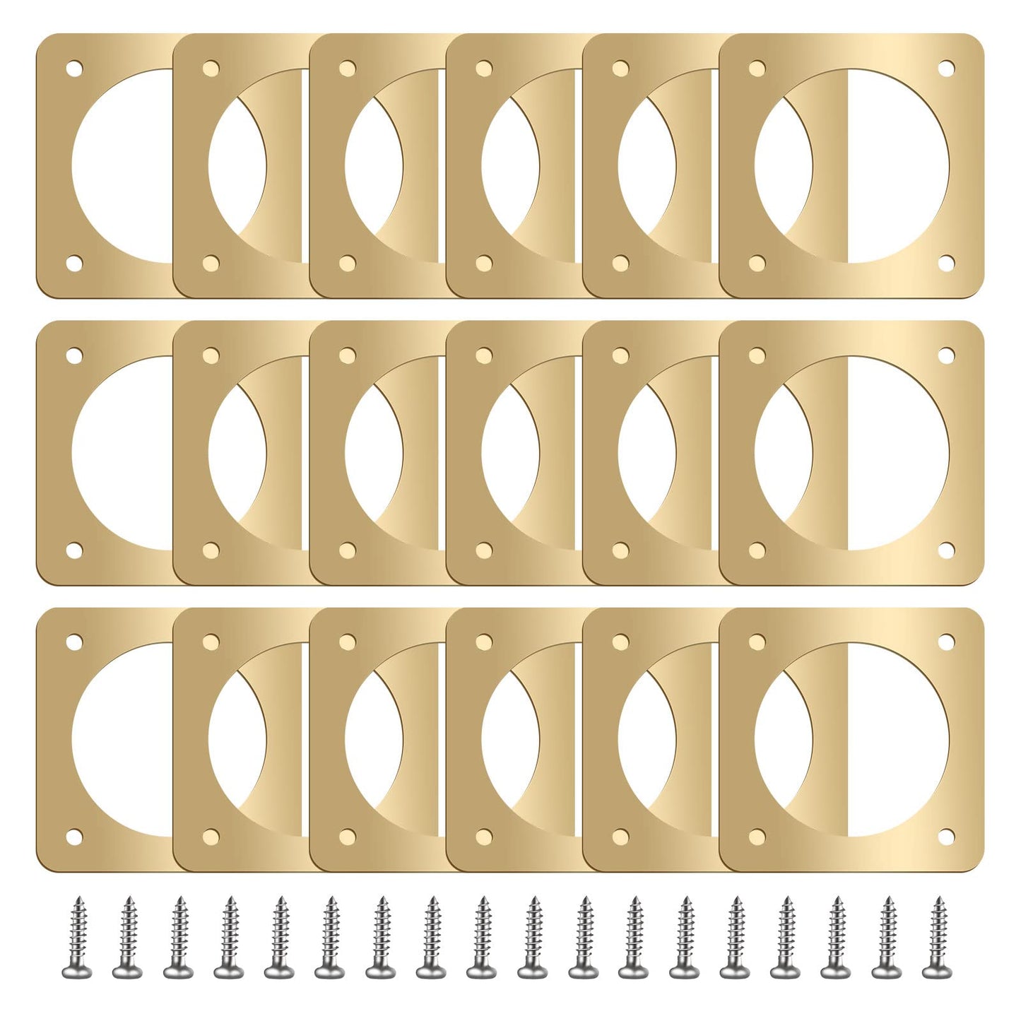 Hotop 18 Pcs 1 1/2'' Opening Metal Bird House Guard Portal Bird House Hole Protector with Copper Open Protector Guards for Eastern Bluebird Rooms Sparrow Houses(Opening)