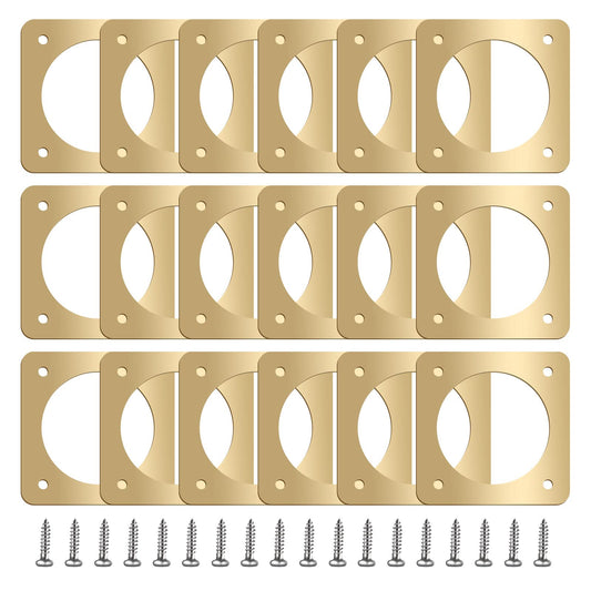 Hotop 18 Pcs 1 1/2'' Opening Metal Bird House Guard Portal Bird House Hole Protector with Copper Open Protector Guards for Eastern Bluebird Rooms Sparrow Houses(Opening)