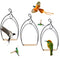 winemana Set of 3 Hummingbird Swings, Rust Resistant Metal Frame, Wooden Dowel, Attach to Bird Feeders, Perfect for Hanging Indoor Office Outdoor Trunk Lawn Patio Garden (7.4" x 5.5")