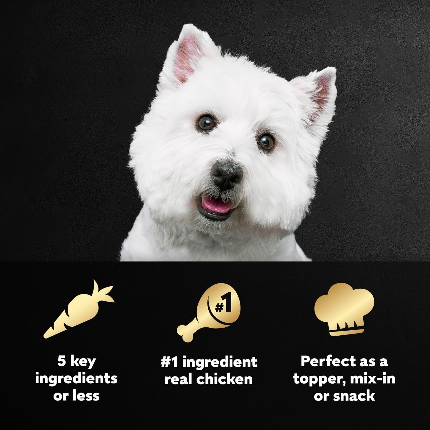 Cesar Simply Crafted Wet Dog Food Toppers for Dry Food, Chicken, Carrots, Potatoes & Peas and Chicken, Sweet Potato, Apple, Barley & Spinach Meal Topper Variety Pack, 1.3 oz. Tubs, 8 Count (Pack of 2)