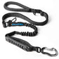 IOKHEIRA Multifunctional Tactical Dog Leash Heavy Duty,4-6 FT Strong Bungee Leash with Car Seatbelt, Shock Absorbing Dog Lead for Large, Medium Dogs