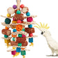 lovyoCoCo Parrot Toys Bird Toys Natural Corn Cob Bird chew Toys for Small and Medium-Sized Macaws,African Grey,Cockatoos, Parrots,Parakeet,Cockatiel,Sun Conure, Lovebird with Wooden Blocks