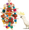 lovyoCoCo Parrot Toys Bird Toys Natural Corn Cob Bird chew Toys for Small and Medium-Sized Macaws,African Grey,Cockatoos, Parrots,Parakeet,Cockatiel,Sun Conure, Lovebird with Wooden Blocks