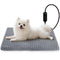 Cat Heating Pad, Waterproof Heated Cat Dog Bed with Adjustable Temperature & Timer, Electric Pet Mat for Indoor Cats Dogs, Chew Resistant Steel Cord（Small: 18"x16" Gray）