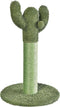 Basics Cat Scratcher - Indoor Cactus Single Cat & Kittens Scratching Post with Dangling Ball, Medium (25.6" H) - Green