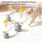 Migipaws Interactive MigiMouse Cat Toy 360° Rolling & Spin with Wiggling Tail for Indoor Cats Smart Motion Sensor, Realistic Squeak, Rechargeable Plush Kitten Toy(Grey)