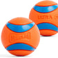 Chuckit! Ultra Ball Dog Toy - Medium Bouncy Fetch Balls For Dogs 20-60 lbs - Made from Durable Rubber - Floating Water Pet Toys - Size Medium - 2.5-inch Diameter - Pack of 2
