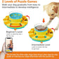 Potaroma Dog Puzzle Toy 2 Levels, Slow Feeder, Pup Food Treat Feeding Dispenser for IQ Training and Entertainment for All Breeds 4.2 Inch Height