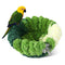 Bird Nest for Cage,Plush Hanging Bird Bed for Parakeet,Breeding Bird House for Conure,Budgie,Cockatiel,Lovebird,Canary,Finch,Hamster,Small Pets,Warm Nest (Green, S)