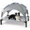Heeyoo Elevated Dog Bed with Removable Canopy, Portable Dog Cot with Sun Protection Shade Tent, Raised Pet Cooling Cot Bed for Dogs, 42in