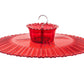 iBorn Hummingbird Feeders Sun Baffle,Ant Proof Moat Shade Cover Combo,for Hanging Bird Feeder for Outdoors Rain Guard,Red, 10.6inch