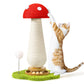 Cat Scratching Post, Mushroom Cat Scratcher with Interactive Ball Track Spring Ball Toys Cute Sisal Scratchers Post for Indoor Adults Kitten with